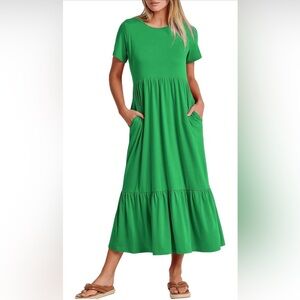 Women’s Short Sleeve Tiered Dress - Size S NWOT